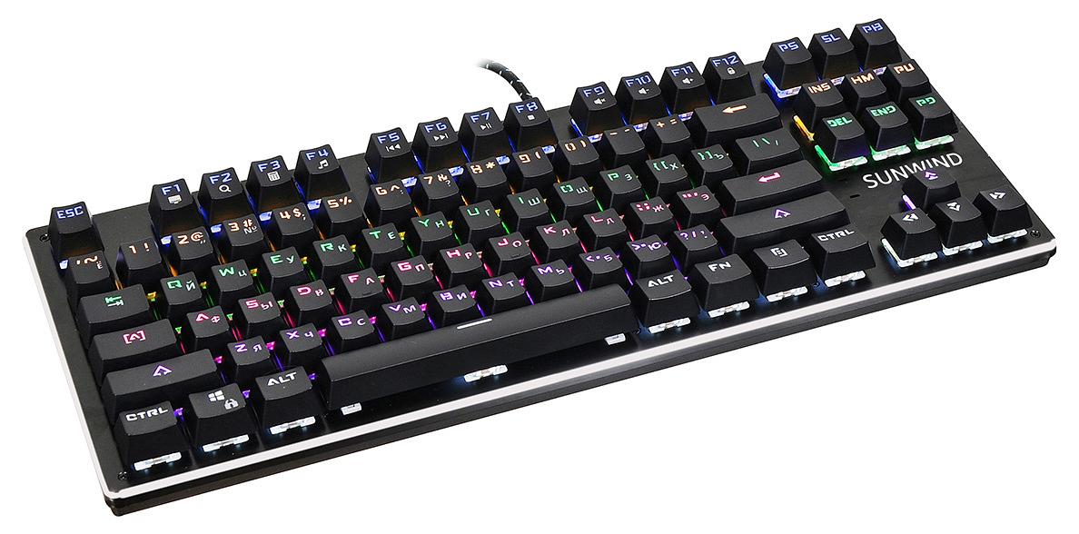 Клавиатура SunWind SW-K900G механическая черный USB Multimedia for gamer LED фото 5