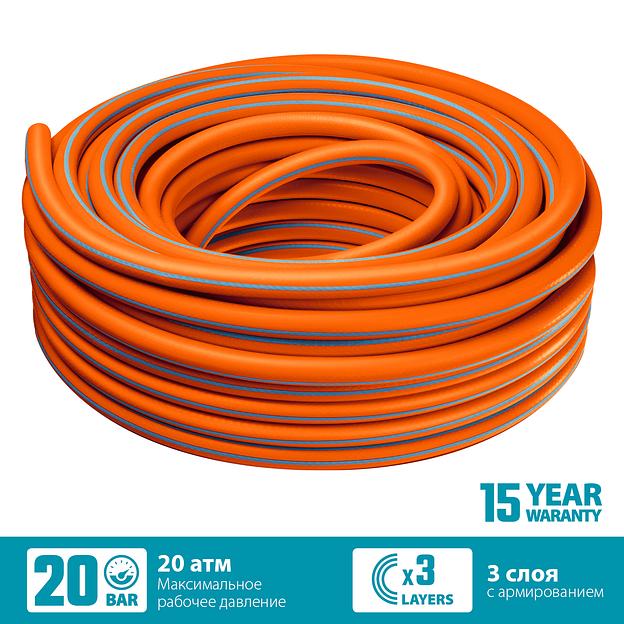 GRINDA FLEX 3, 3/4″, 25 м, 20 атм, из термоэластопласта, трёхслойный, армированный, гибкий, поливочный шланг, PROLine (429008-3/4-25) фото 3