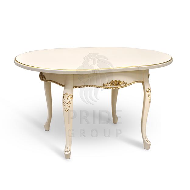 Стол раздвижной круглый с узором 1000*1000*770 фото 1