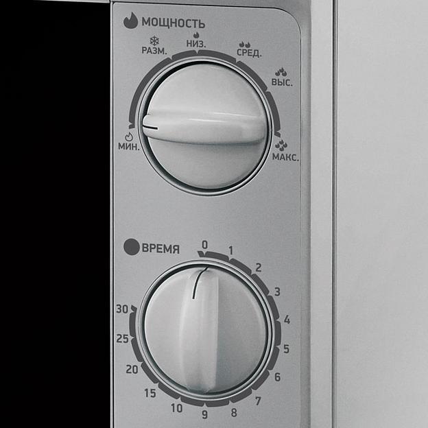 Микроволновая Печь BBK 20MWS-707M/S 20л. 700Вт серебристый фото 2