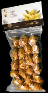 Оливки зеленые сорта Халкидики с травами, 250 гр ОПТ фото 1