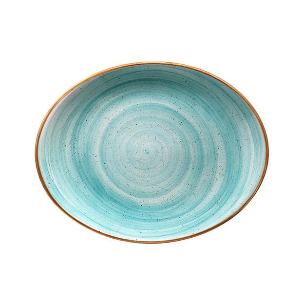 Блюдо овальное 310*240 мм. Аква, форма Мув /1/6/ фото 1