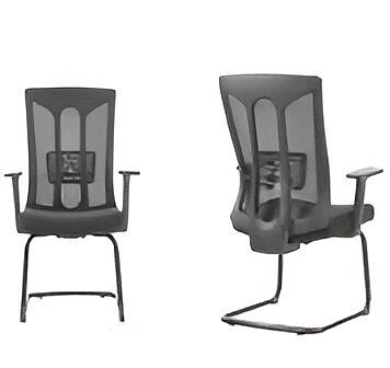 Кресло офисное современное без колёсиков (чёрное), под заказ фото 1