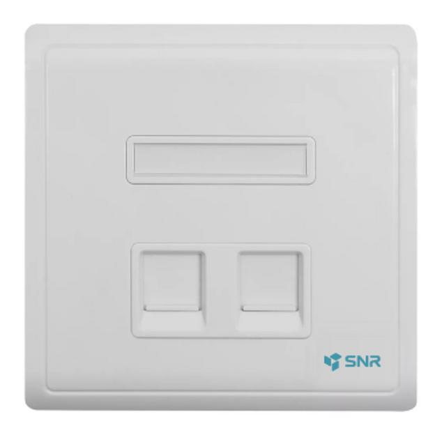 Абонентская розетка SNR, встраиваемая, под модули Keystone, 2 порта фото 1