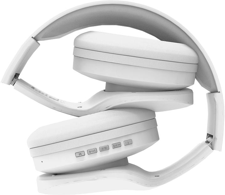 Гарнитура накладные Digma BT-17 белый/белый беспроводные bluetooth оголовье (BT17W) фото 3