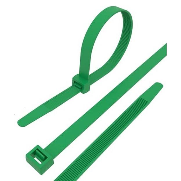 Rexant (07-0303-25) Стяжка кабельная нейлоновая 300x4,8мм, зеленая (25 шт/уп) фото 1