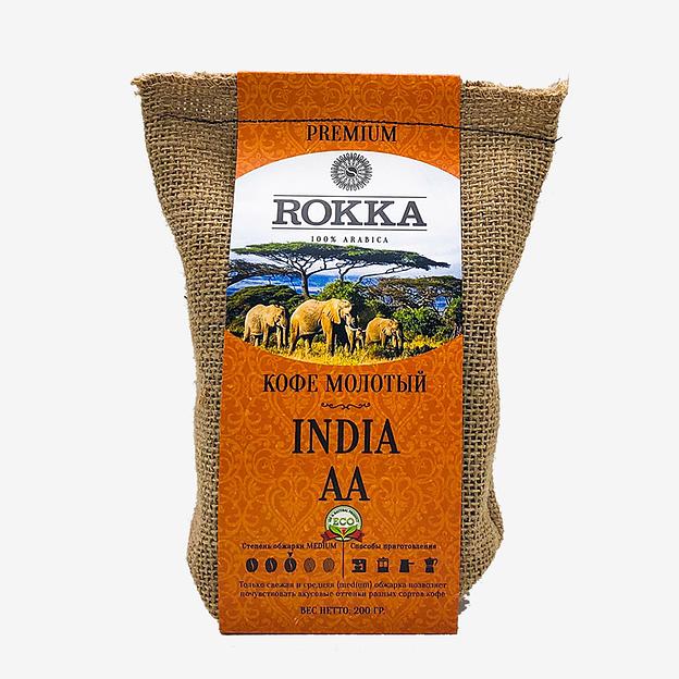 Кофе в зёрнах ROKKA «Индия Плантейшн АА» 200 г ОПТ фото 1