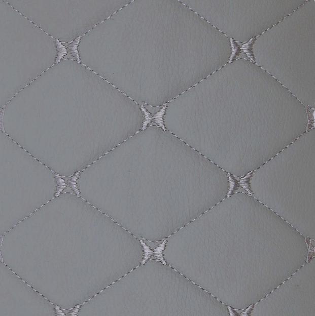 Экокожа ромб, тёмно-серый, нить серая опт фото 1