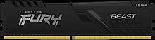 Оперативная память Kingston 16GB 3200MT/s DDR4 CL16 DIMM 1Gx8 FURY Beast Black фото 1