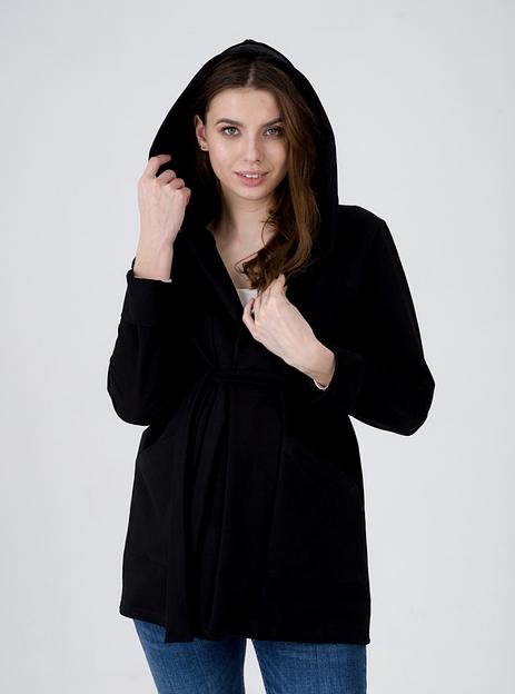 Кардиган для беременных футер черный, Опт фото 2