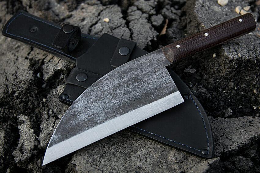 Сербский шеф нож из кованой стали 95Х18 фото 2