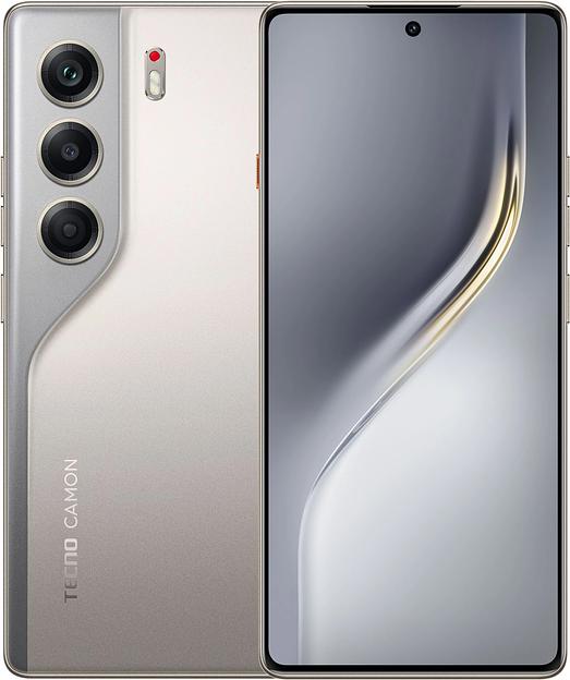Смартфон Tecno Camon 40 256Gb 12Gb титан моноблок 3G 4G 6.78" 1080x2436 Android 15 50Mpix 802.11 a/b/g/n/ac NFC GPS GSM900/1800 GSM1900 Protect фото 1