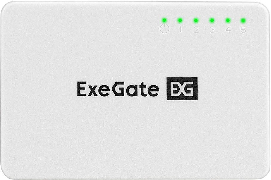 Exegate EX298685RUS Коммутатор неуправляемый ExeGate EDES-1005C (5-портовый UTP 10/100Mbps, с функцией энергосбережения (Green Ethernet Technology), настольный) фото 1