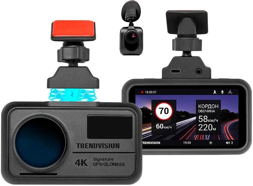 Видеорегистратор TrendVision TDR-725 Real 4K 2CH черный 8Mpix 2160x3840 2160p 170гр. GPS NT96670 фото 1