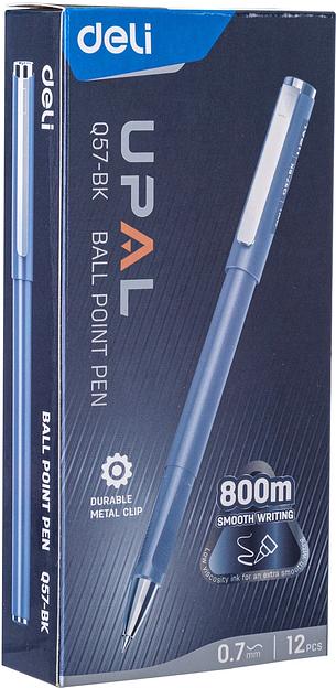 Набор ручек шариков. Deli Upal (EQ57-BK-P) черн. черн. кор.карт. (12шт) линия 0.7мм фото 5