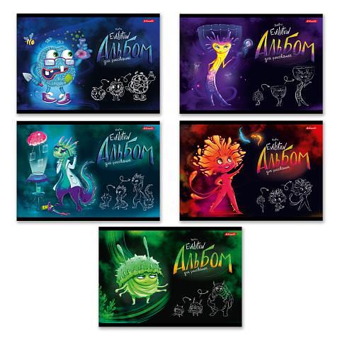 Альбом для рисования, А4, 12л., на скобе, 100 г/м2, Монстриум, SVETOCH 12АЛСК4_1_3_9 фото 1