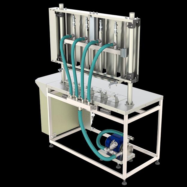 Полуавтомат розлива жидкостей в тару 0,5 – 10,0 л ПР-800В-МГ (весовой, 4 головы, с опусканием) фото 10