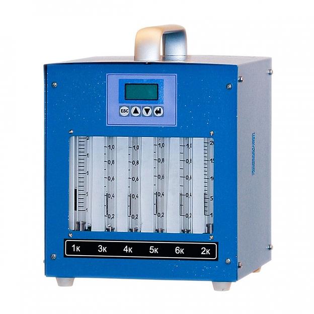 ПА-40М-3 исполнение 4 (в металлическом корпусе с внешним аккумулятором) аспиратор шестиканальный для отбора проб переносной фото 1