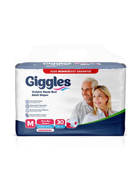 Взрослые подгузники трусики Giggles Pants 30 шт в упаковке, размер М, обхват талии 70-120 опт фото 1