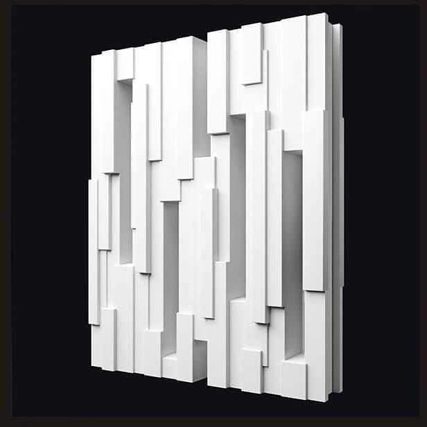 Блоки 3D гипсовые для перегородок «Планки» 400х500х100 мм фото 1