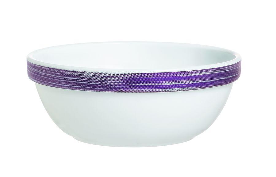 Салатник d=120 мм. 275 мл. h=45 мм. сиреневый край Браш /1/6/36/ фото 1
