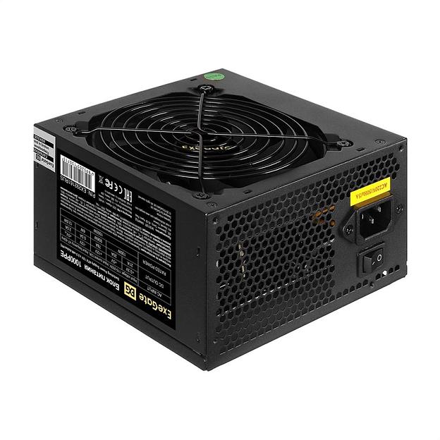 Exegate EX292161RUS Блок питания 1000W ExeGate 1000PPE (ATX, APFC, КПД 80% (80 PLUS), 12cm fan, 20+4pin, 2x2x(4+4)pin, 6xPCI-E, 6xSATA, 4xIDE, black) фото 1