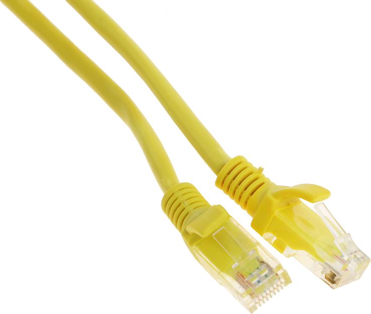 Патч-корд PP12-2M/Y 1000G UTP 4 пары cat5E CCA molded 2м желтый RJ-45 (m)-RJ-45 (m) фото 1