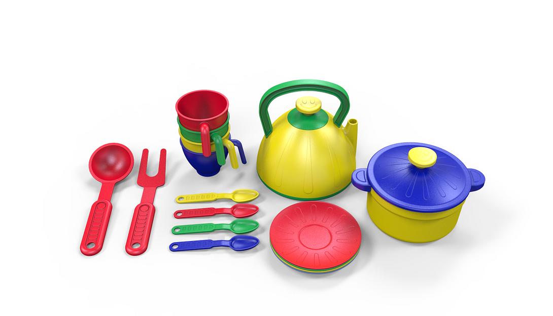 Набор посуды с чайником и кастрюлей 16 предметов ОПТ фото 1