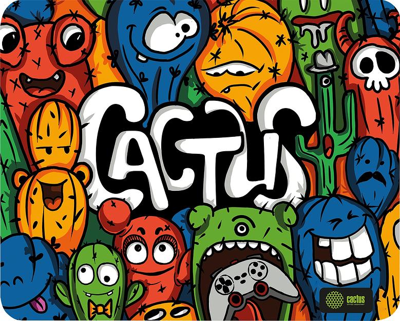 Коврик для мыши Cactus CS-MP-D03M Colorful Cacti 300x250x3мм фото 2