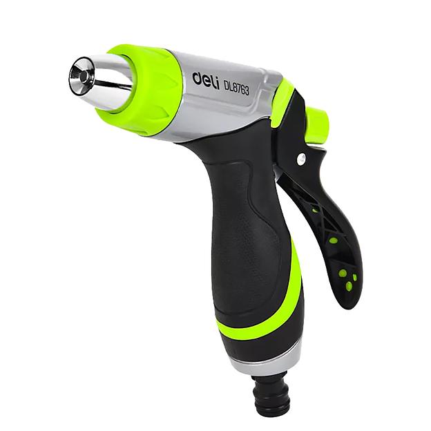 Пистолет-распылитель поливочный Deli DL8763 3 режима распыления, диаметр шланга 3/4", прорезиненная рукоять, корпус из цинкового сплава фото 1