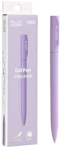 Ручка гелев. Deli Nusign (NS552VIOLET) фиолетовый d=0.5мм черн. черн. кор.карт. автом. фото 1
