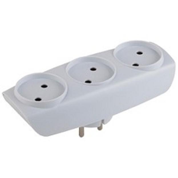 ЭРА C0045527 Разветвитель SP-3-W белый 3гн, без заземл. фото 1