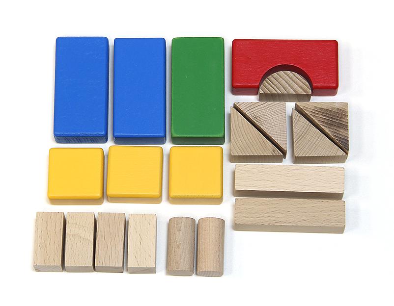 Конструктор деревянный 20 деталей, цветной арт.КМЦ.2 ОПТ фото 2