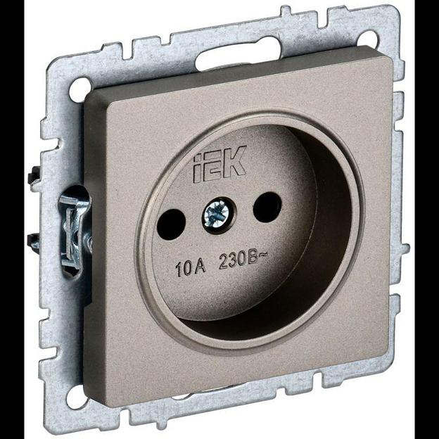 IEK BR-R10-10-K37 BRITE Роз. без з/к/ш 10А РС10-1-0-БрШ шамп. фото 1