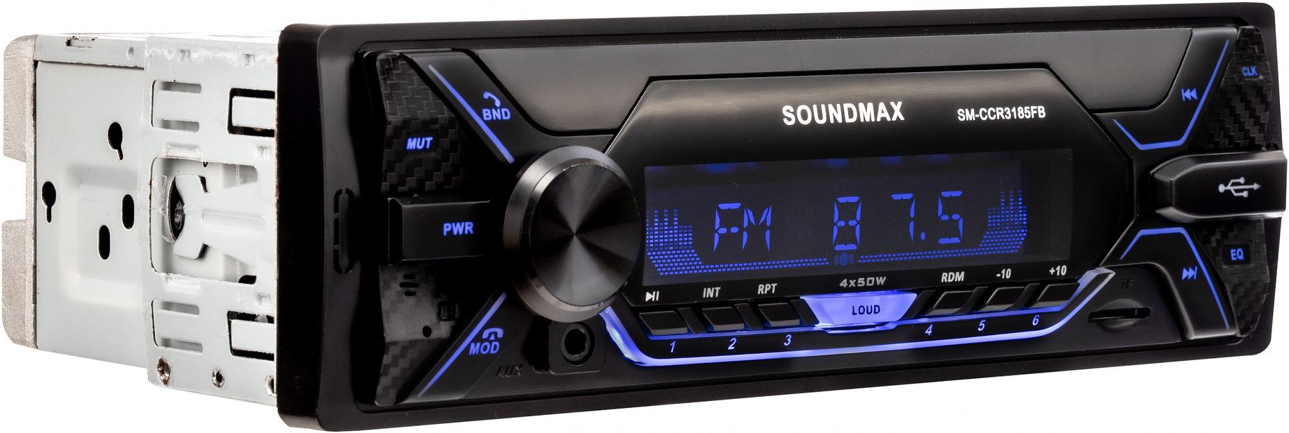 Автомагнитола Soundmax SM-CCR3185FB 1DIN 4x50Вт (SM-CCR3185FB(ЧЕРНЫЙ)\RGB) фото 4