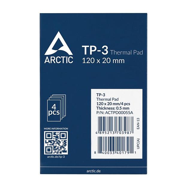 Термопрокладка Arctic Thermal pad 120x20mm, 0.5mm - 4 Pack TP-3 (ACTPD00055A) фото 4