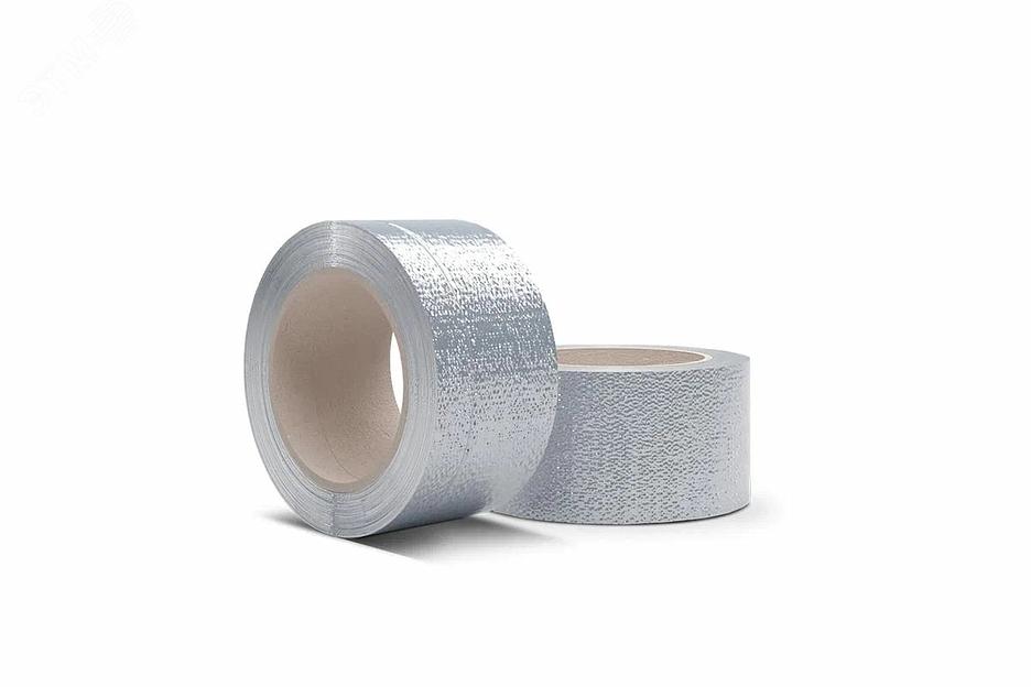 Лента алюминиевая самоклеящаяся армированная ЛАС-А 50 мм х 50 м.п. фото 1