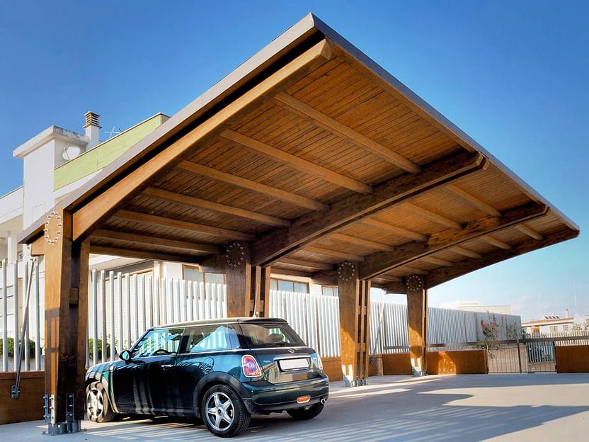 Деревянные навесы под ключ фото 1