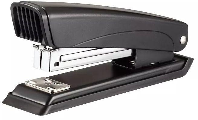 Степлер Kw-Trio 055C4BLACK 24/6 26/6 (20листов) встроенный антистеплер черный 100скоб металл/пластик закрытый/открытый/прямой коробка фото 1