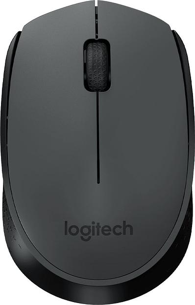 Мышь Logitech M170 черный/темно-серый оптическая (1000dpi) беспроводная USB для ноутбука (2but) фото 1