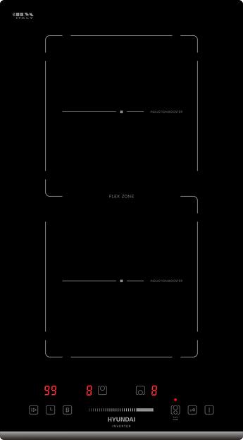 Индукционная варочная поверхность Hyundai HHI 3755 BG черный фото 1