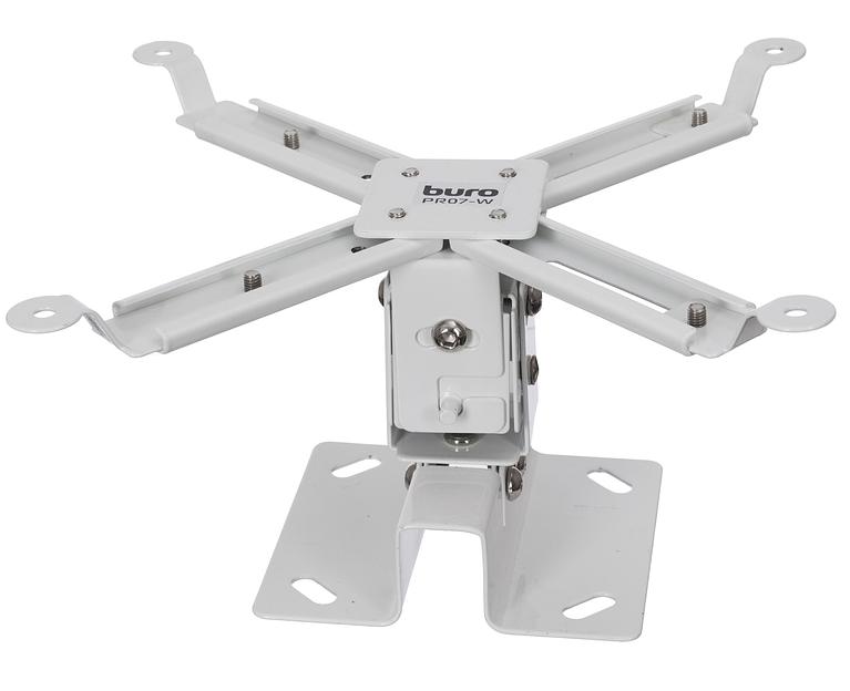 Кронштейн для проектора Buro PR07-W белый макс.12кг потолочный поворот и наклон фото 4