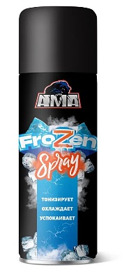Спортивная заморозка «АМА», спрей- аэрозоль при ушибах и растяжениях, 335 мл (опт) фото 1