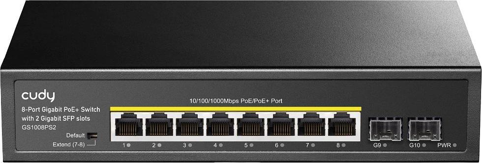 Коммутатор Cudy GS1008PS2 (L2) 8x1Гбит/с 2SFP 8PoE+ 120W неуправляемый фото 2