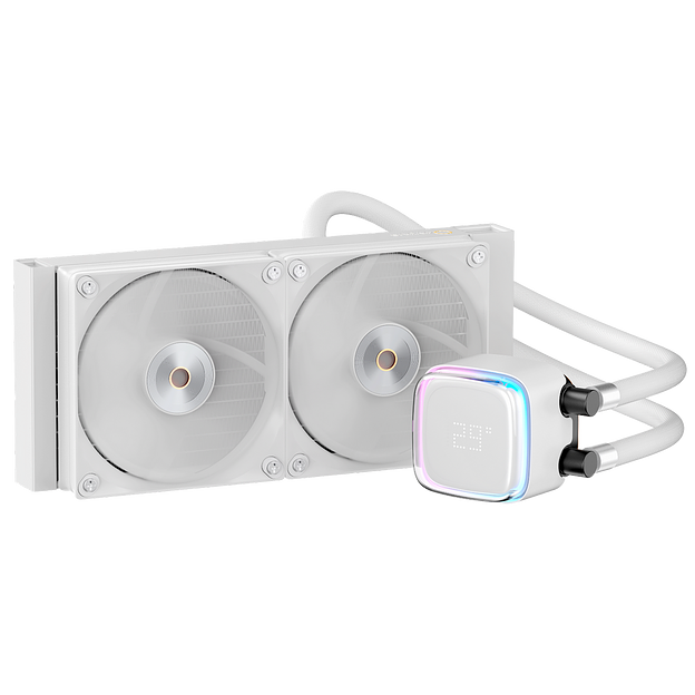 Жидкостная система охлаждения Ocypus Iota L24 WH ARGB White 280W/ All Intel/ AMD AM*/ Digital display / Screws фото 1