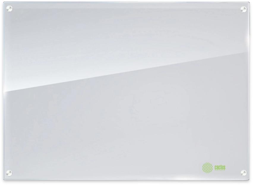 Доска стеклянная Cactus CS-GBD-65X100-WT-TM Сквозное крепление стеклянная белый 65x100см стекло крепления фото 1
