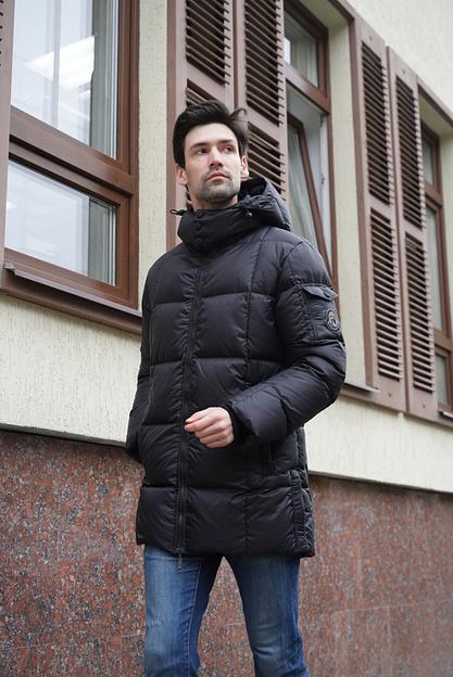 Пуховик мужской «Цюрих», черный, опт фото 1