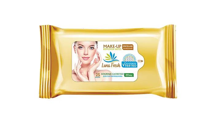 Салфетки влажные Luna Fresh «Для снятия макияжа» 25 шт ОПТ фото 1