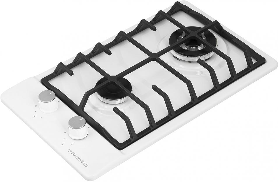 Газовая варочная поверхность Maunfeld EGHE.32.63CW/G белый фото 4