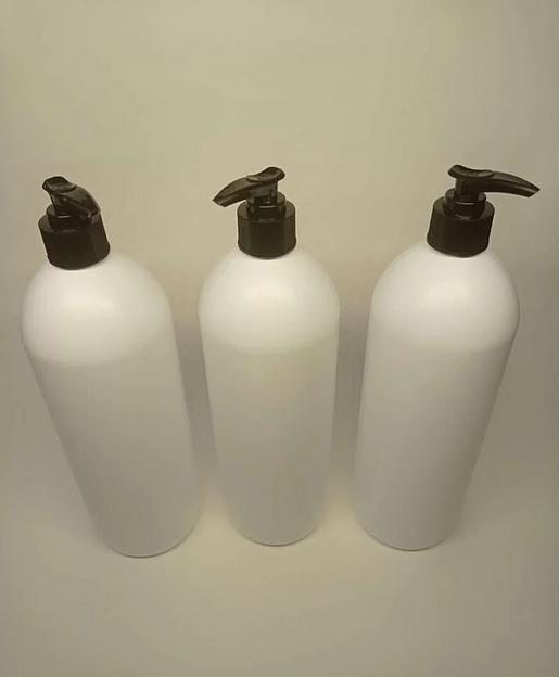 Бутылки белые ПНД 1000 мл с помпой дозатором 5 шт фото 2